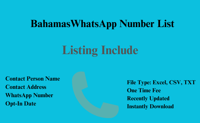 Bahamas whatsapp number list