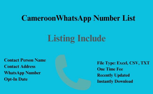 Cameroon whatsapp number list