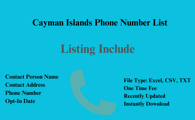 Cayman Islands phone number list