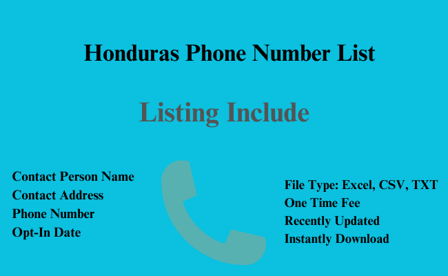 Honduras phone number list