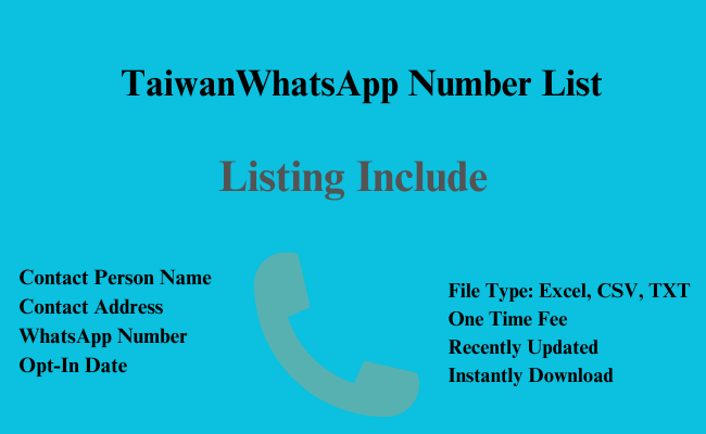 Taiwan whatsapp number list